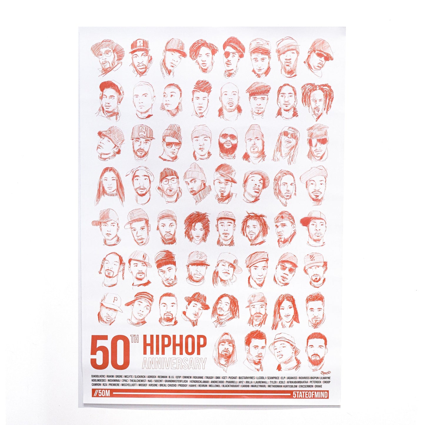 " 5OM HIP HOP ANNIVERSARY " Special Pack Hoodie + Poster