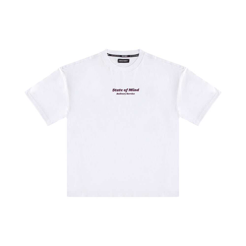" BUSINESS AS USUAL " Oversize T-Shirt White