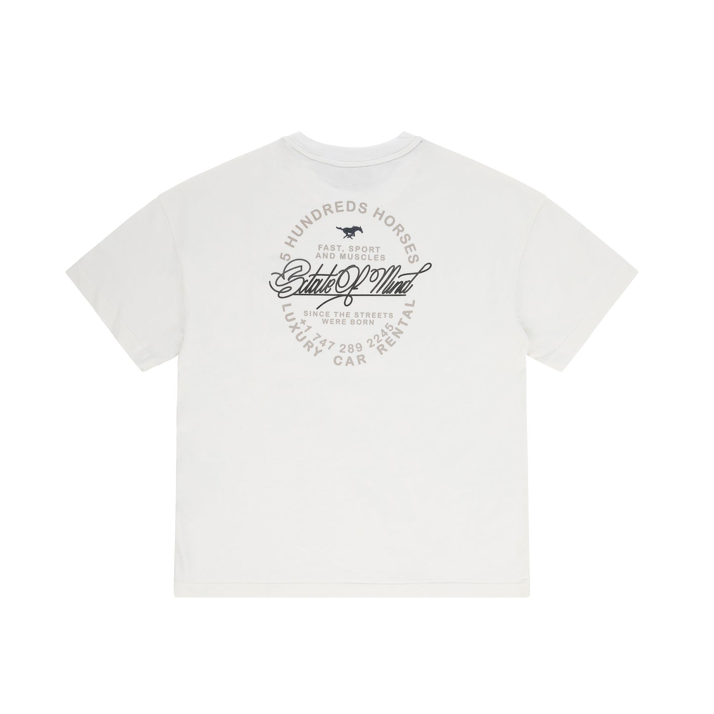 "5 HUNDREDS HORSES" T-shirt Milk