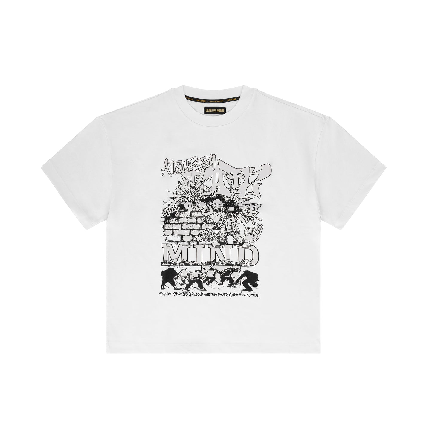 "5OM 80'S PARTY" T-Shirt White