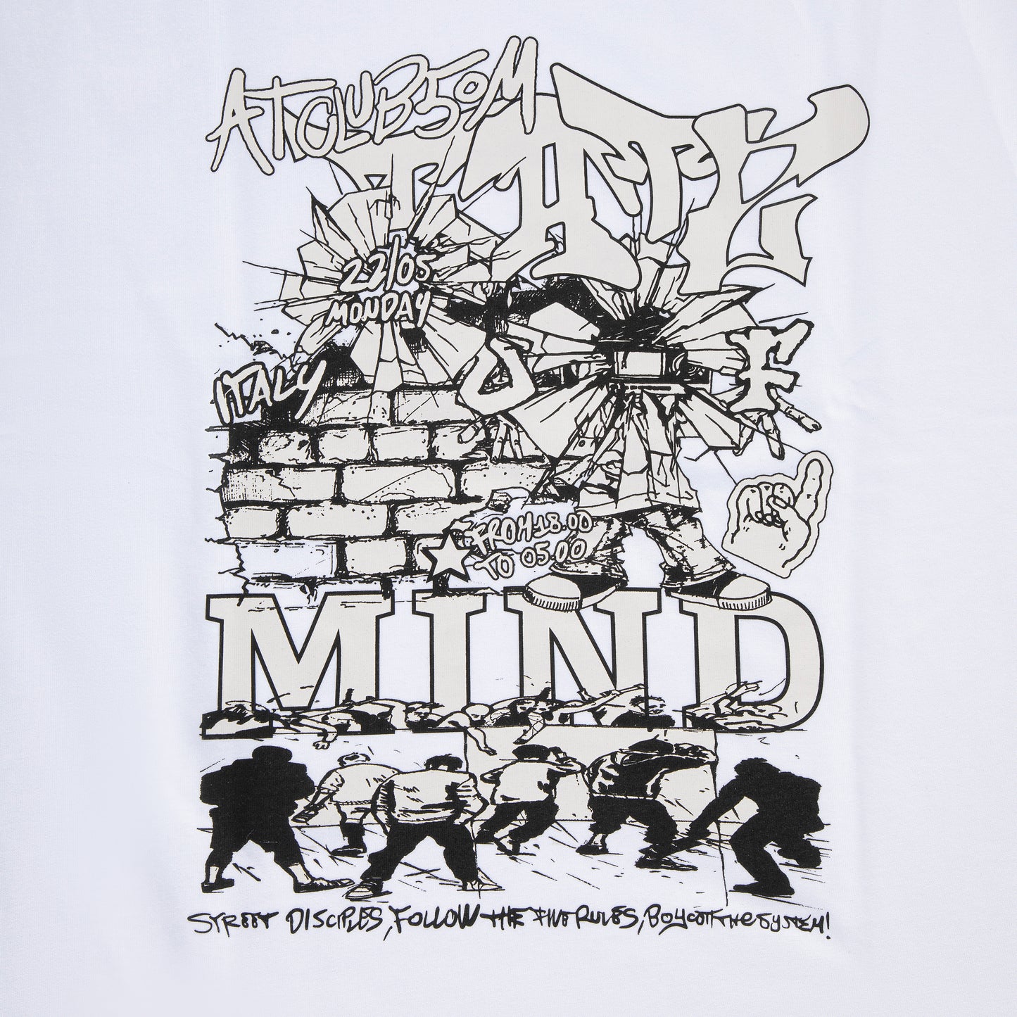 "5OM 80'S PARTY" T-Shirt White