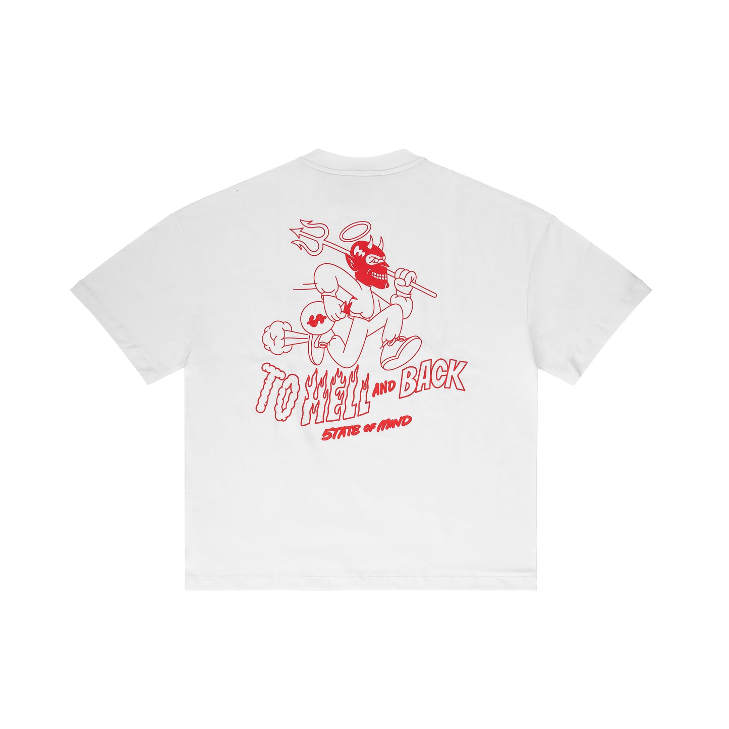 "5OM OVER HELL" T-Shirt White