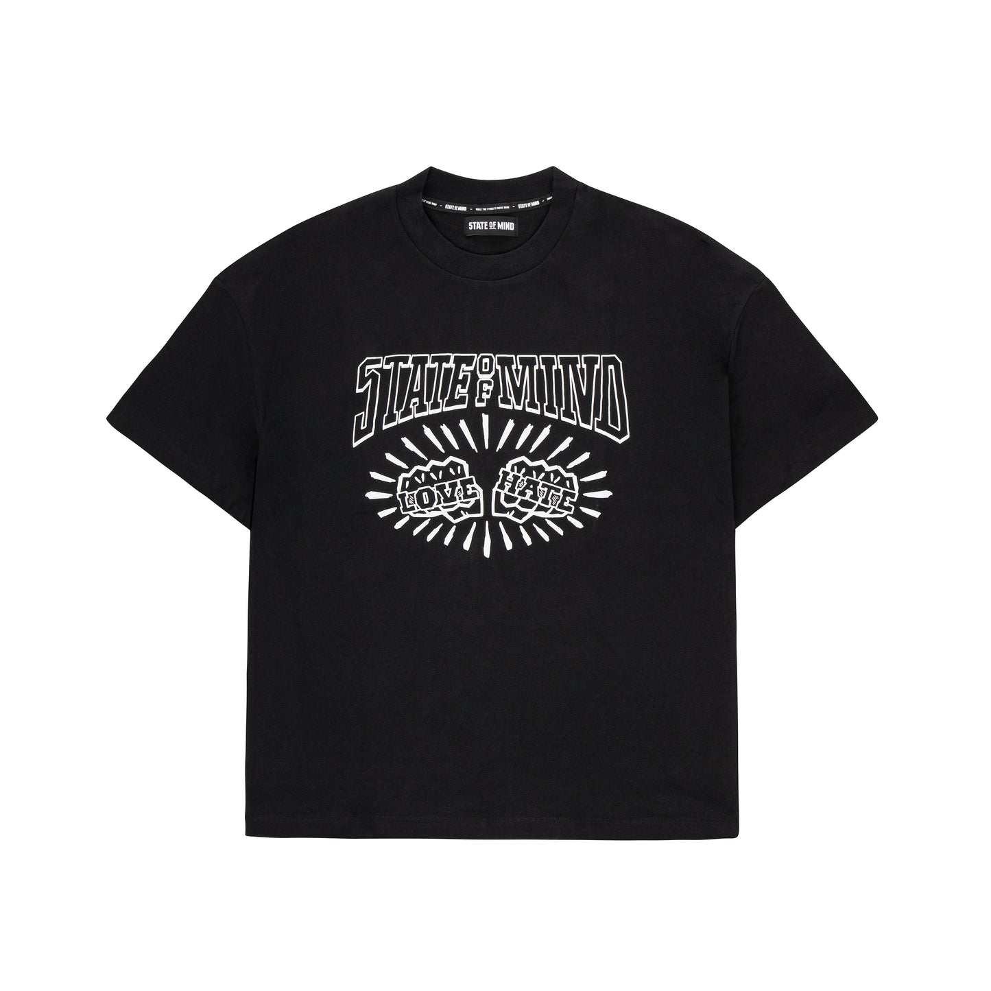 "LOVE AND HATE" T-Shirt Black