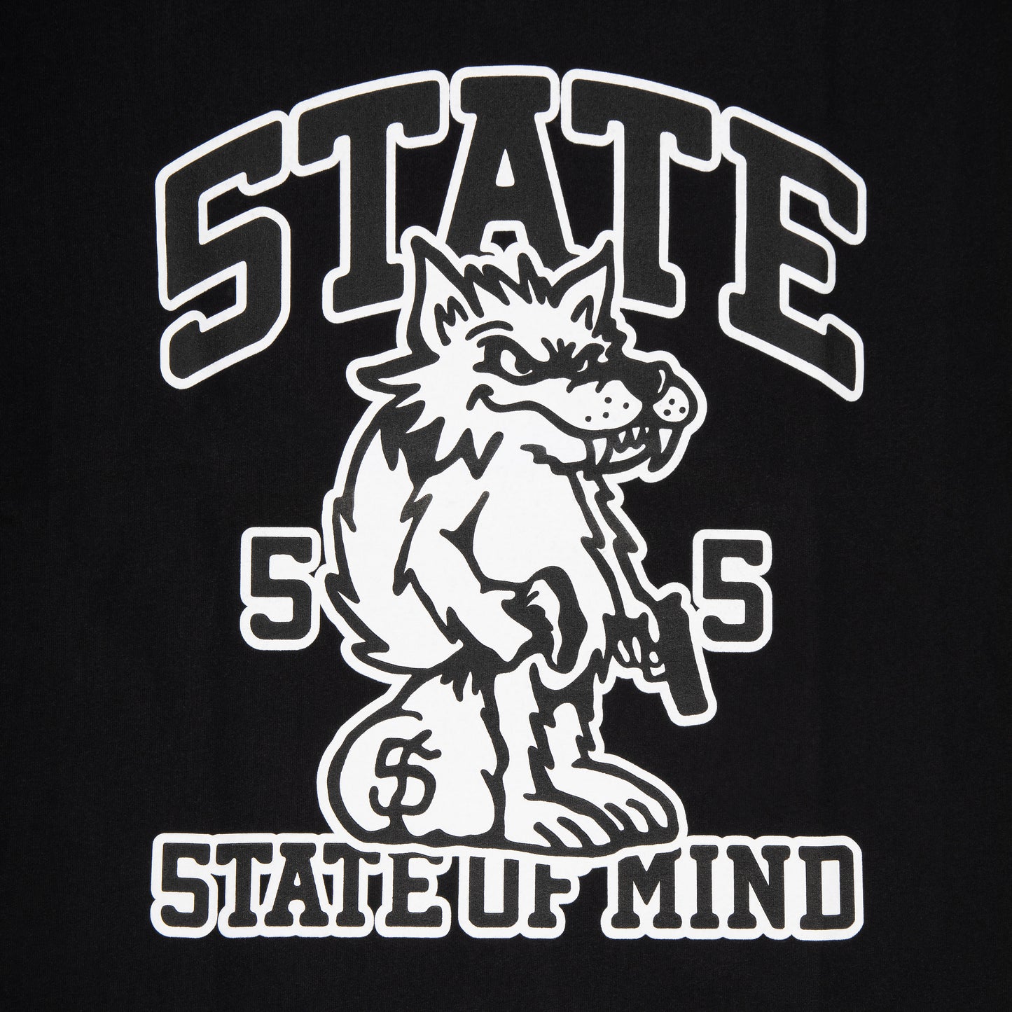 "WOLF ROBBER" T-Shirt Black