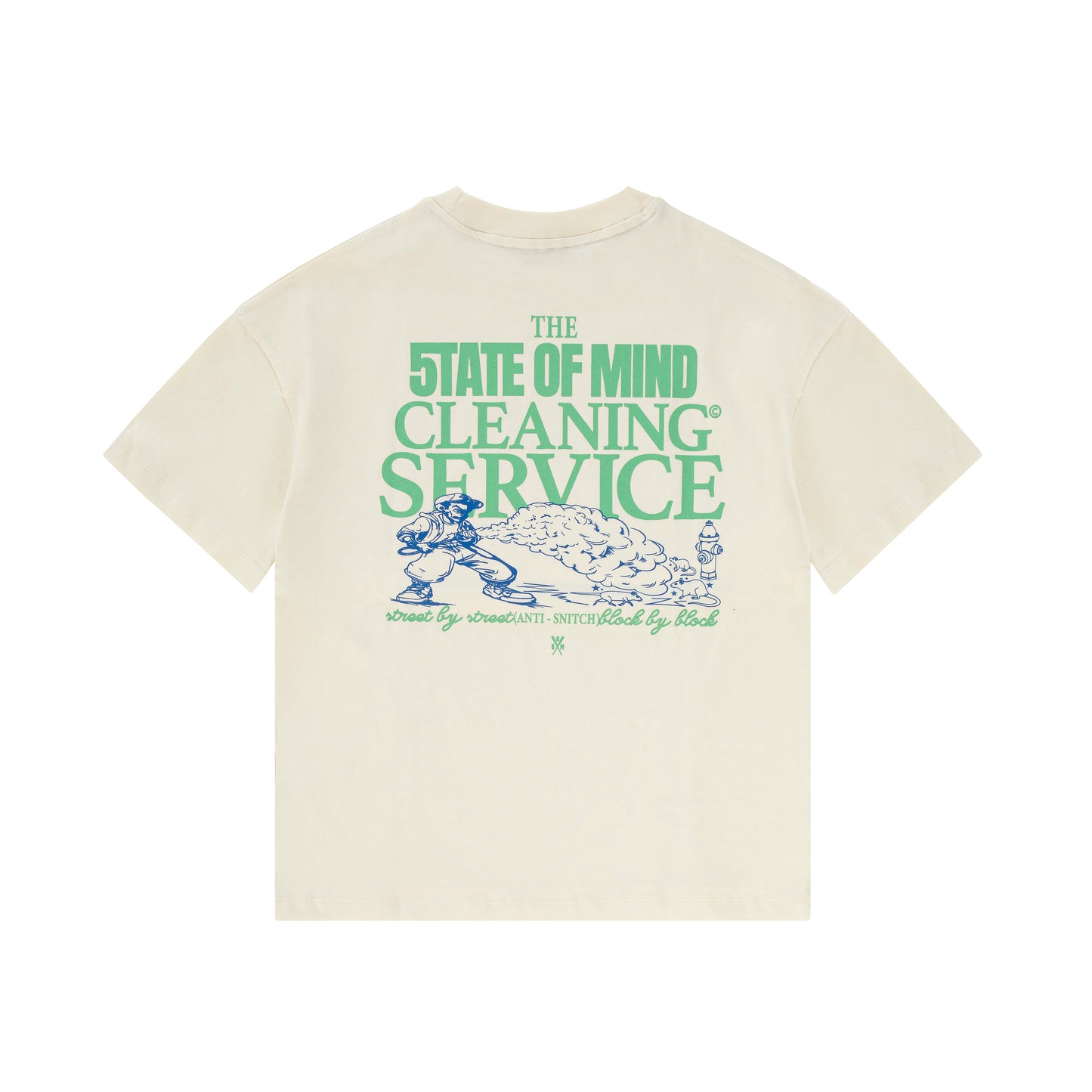 "CLEANING SERVICE" T-Shirt Off White