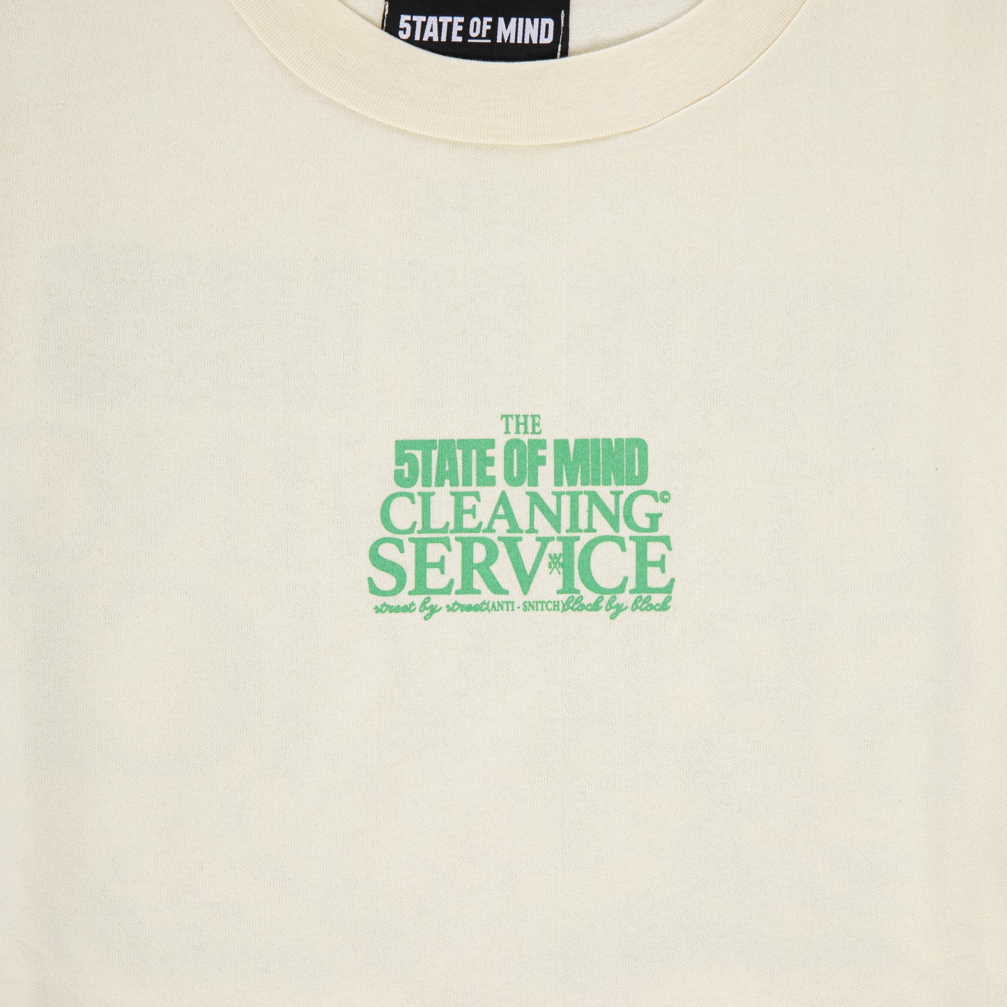 "CLEANING SERVICE" T-Shirt Off White