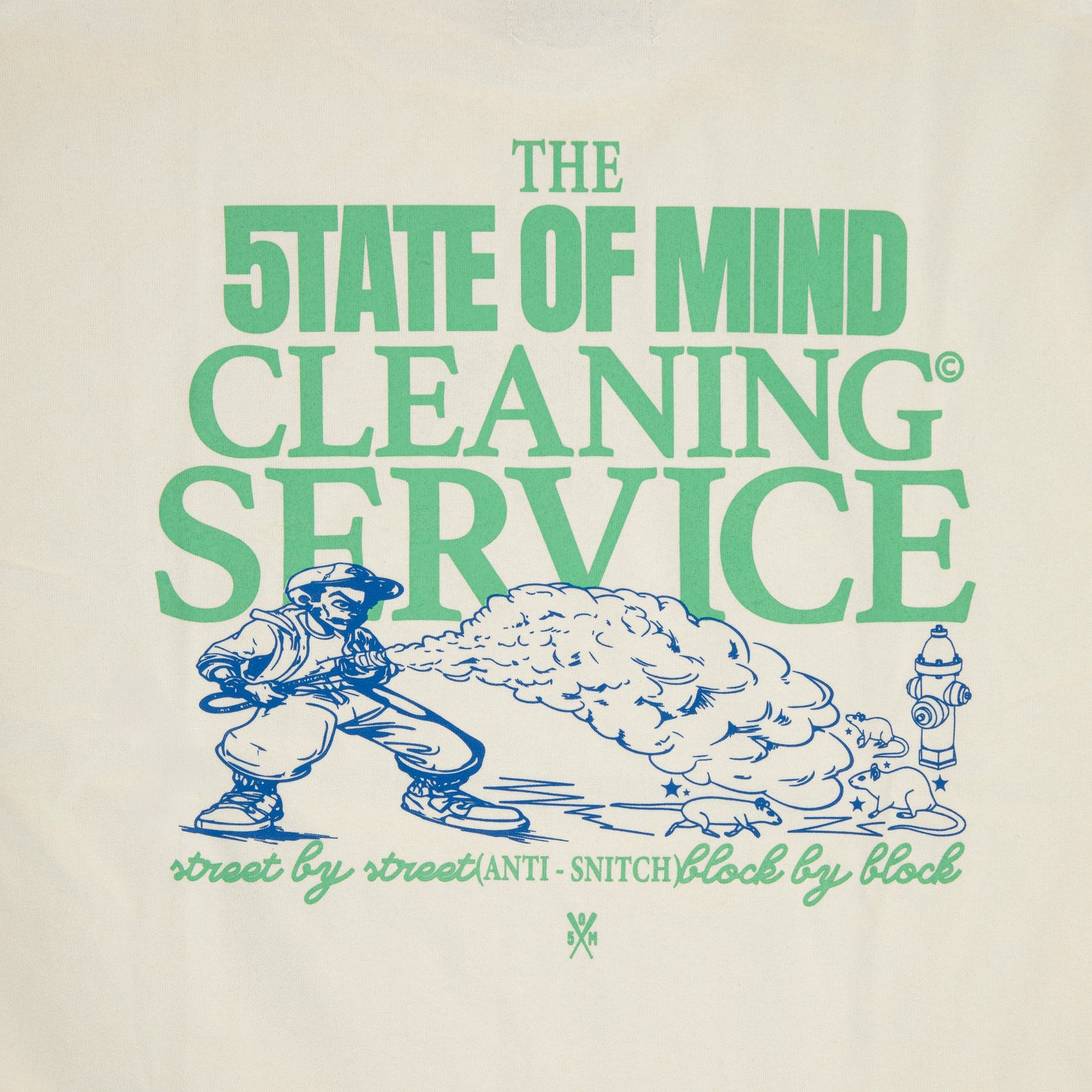"CLEANING SERVICE" T-Shirt Off White