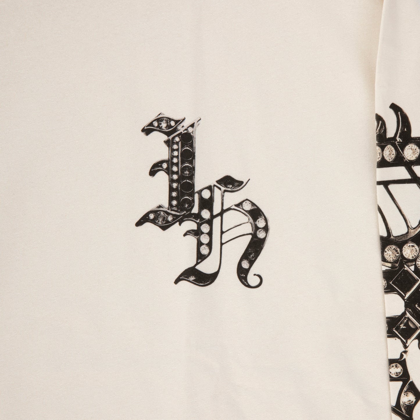 "ITALIAN HUSTLER" by Guè T-Shirt L/S Hustler Bling White