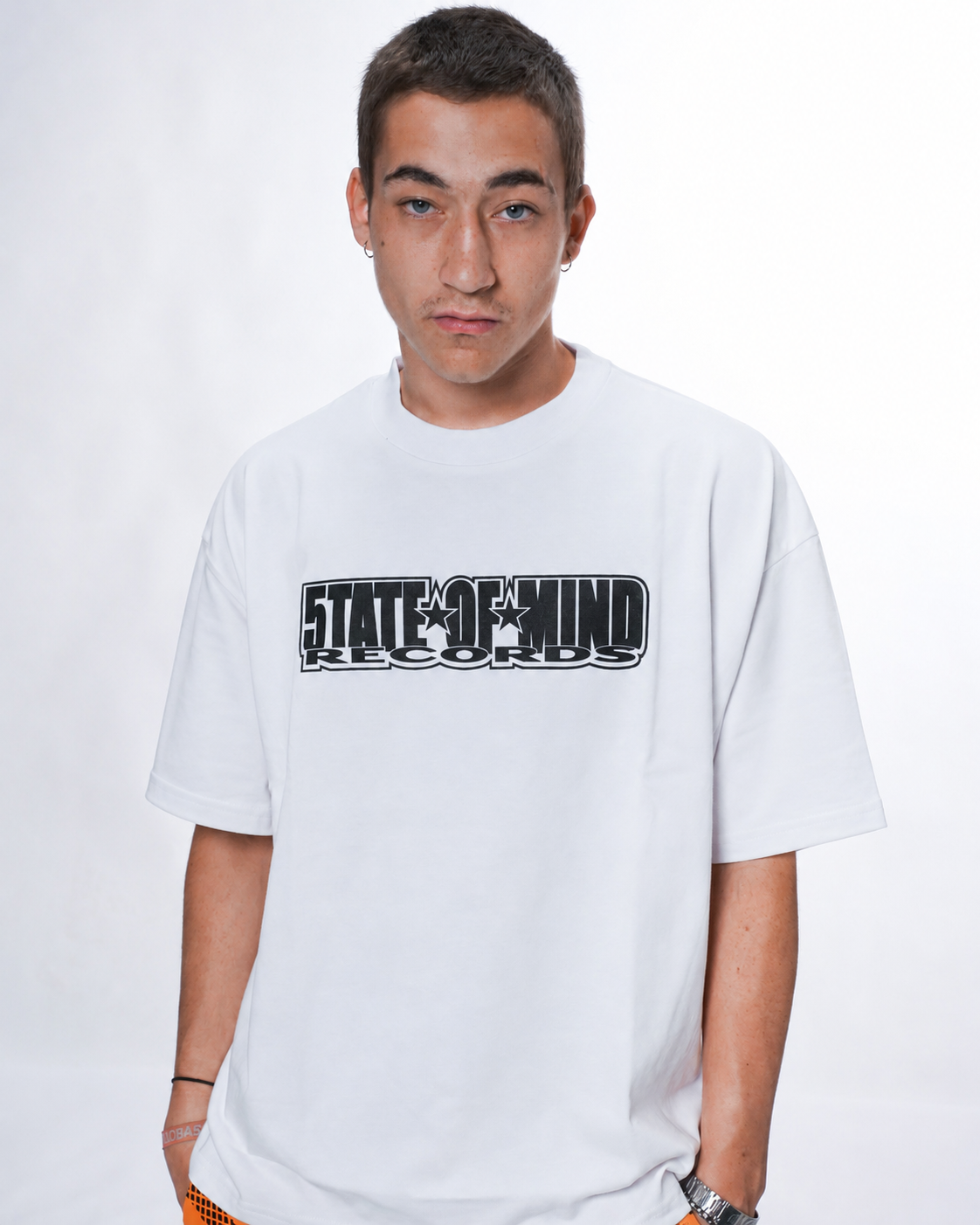 "5OM RECORDS" T-shirt White