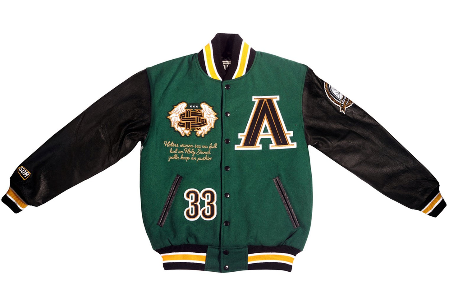 "A'dam Holy Sinners" <br /> varsity jacket b/g