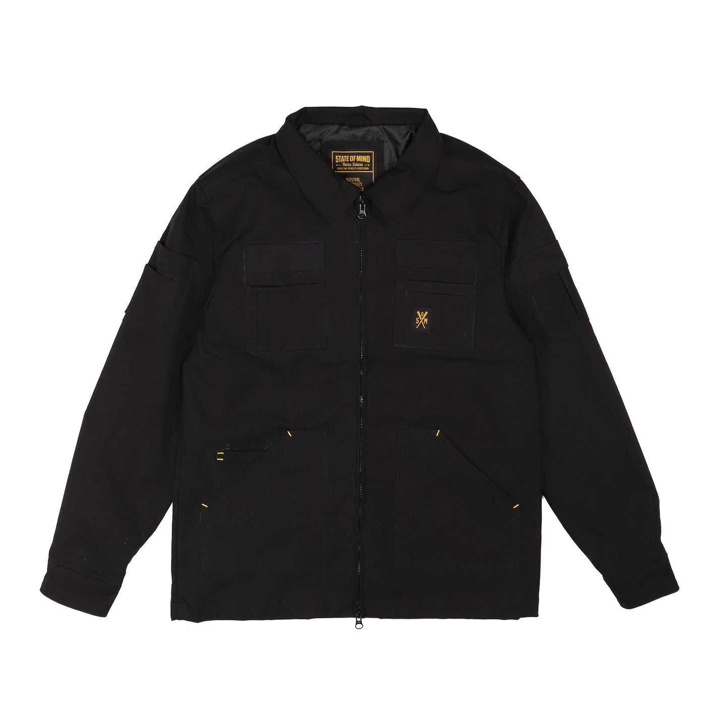 " RETROFUTURE BASIC " Canvas Field Jacket Nera