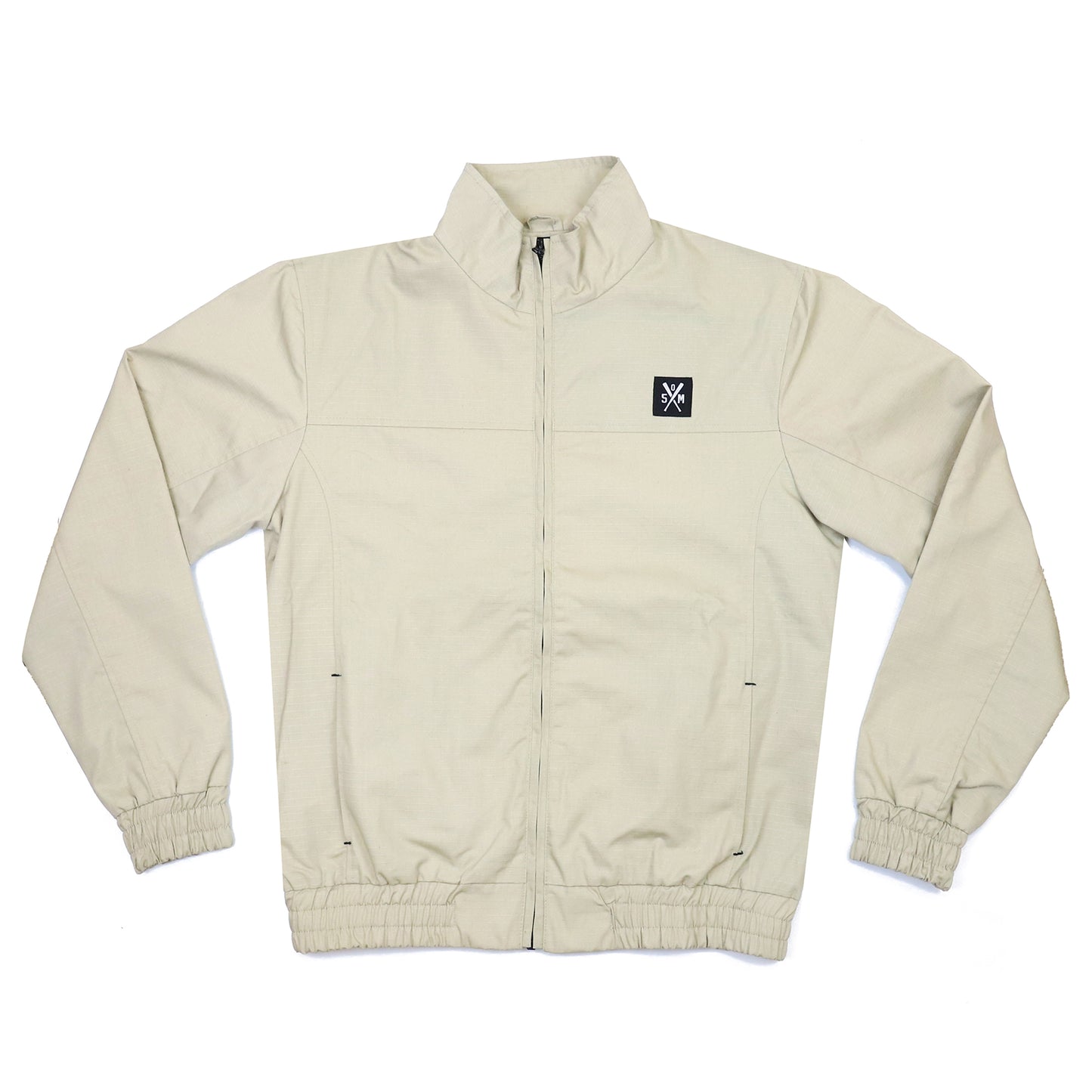 "RETROFUTURE" Track jacket ripstop sand
