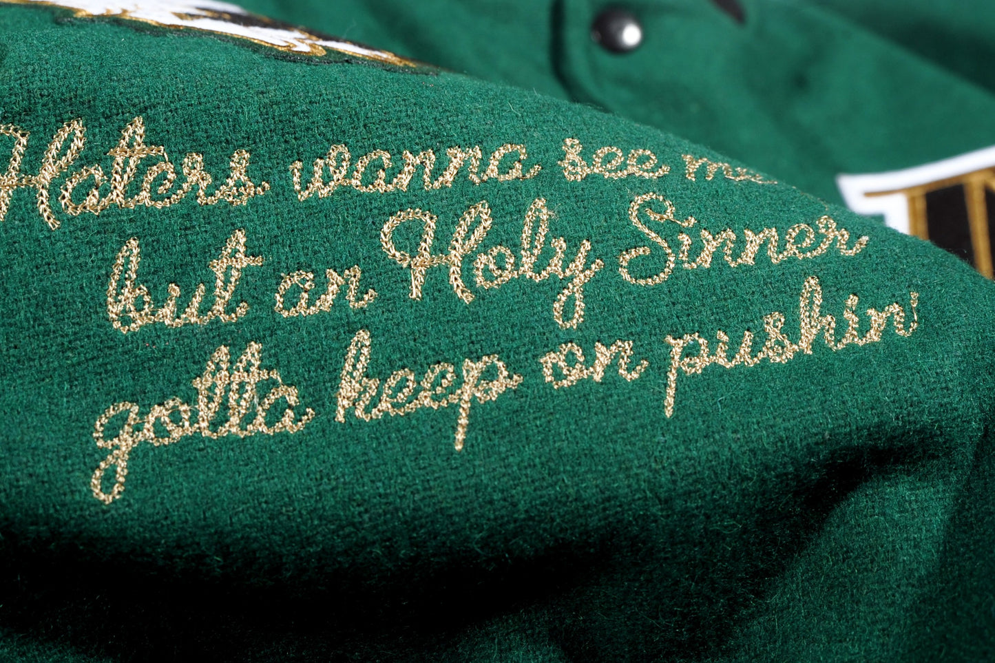 "A'dam Holy Sinners" <br /> varsity jacket b/g