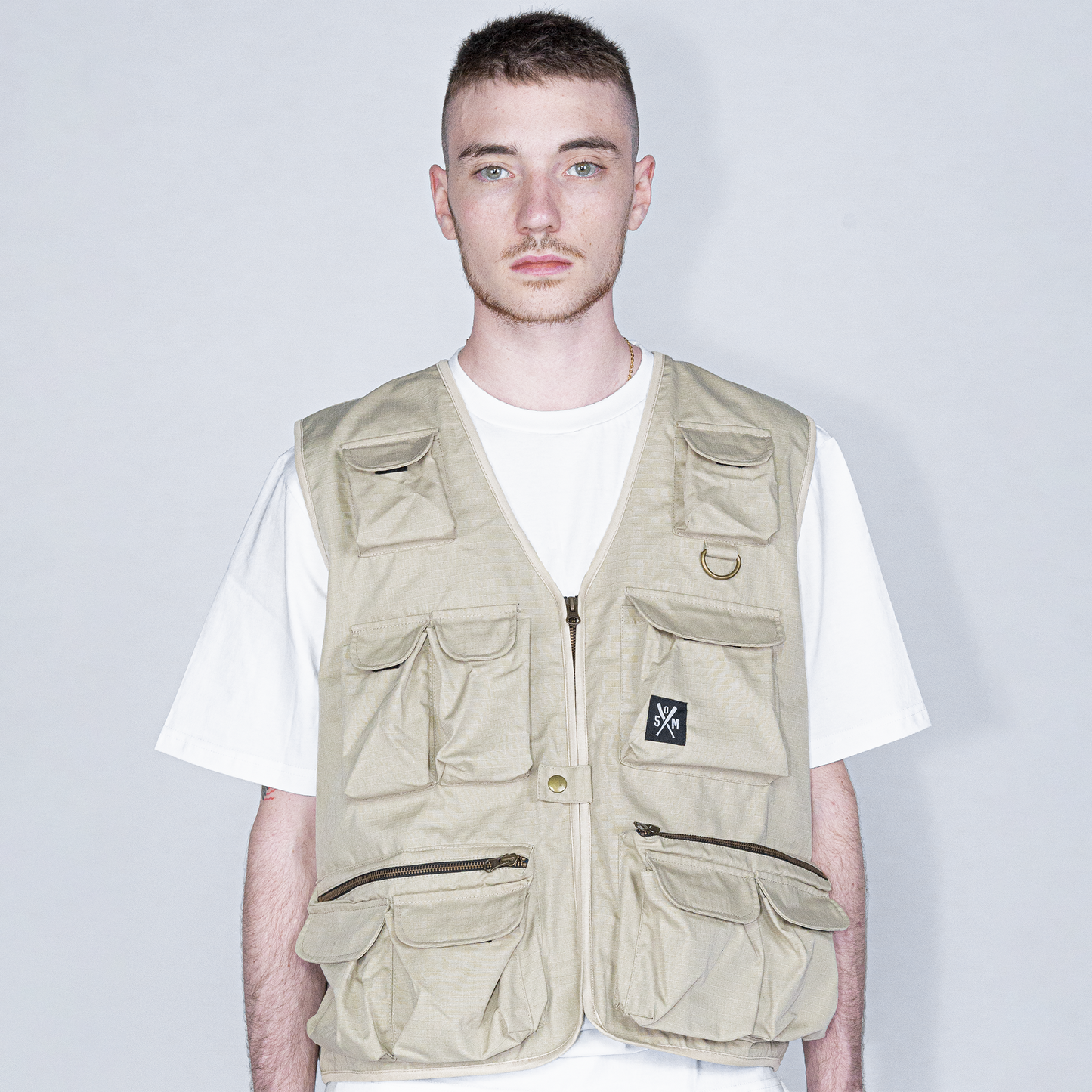 "RETROFUTURE" Fisherman Vest sand ripstop