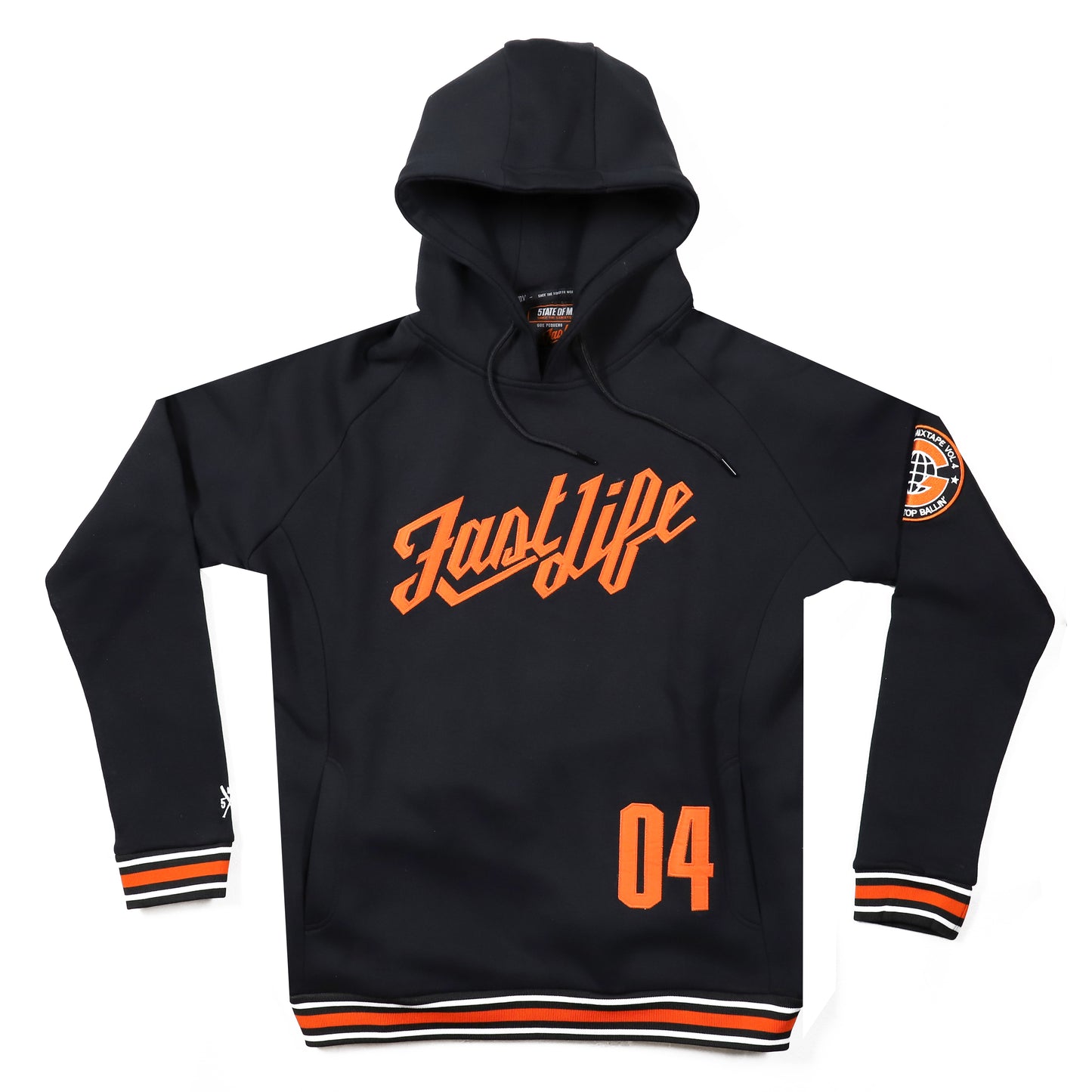 "5OM x FAST LIFE" Hoodie black