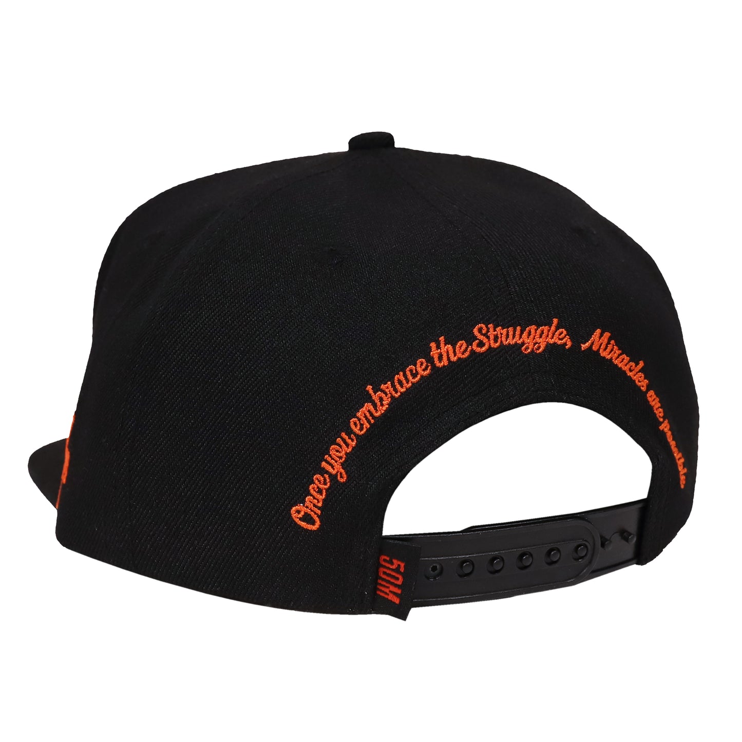" EMME-I MIRACLES " Cappello Monogram Snapback Nero/Arancione