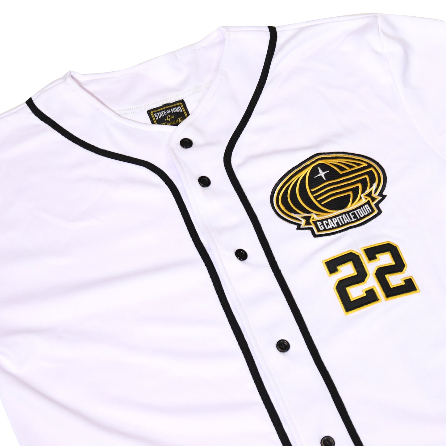 "5OM x GUE' x G-CAPITALE" baseball jersey