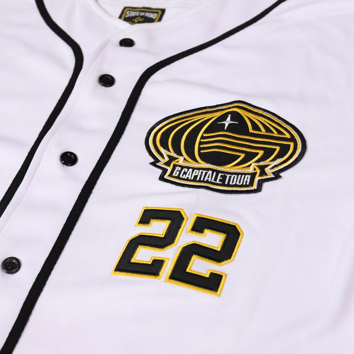 "5OM x GUE' x G-CAPITALE" baseball jersey