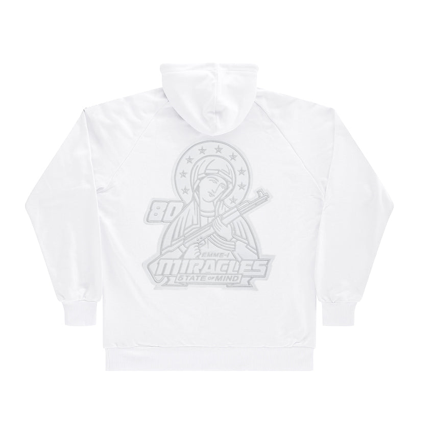 " EMME-I MIRACLES MADREPERLA" Hoodie Bianca