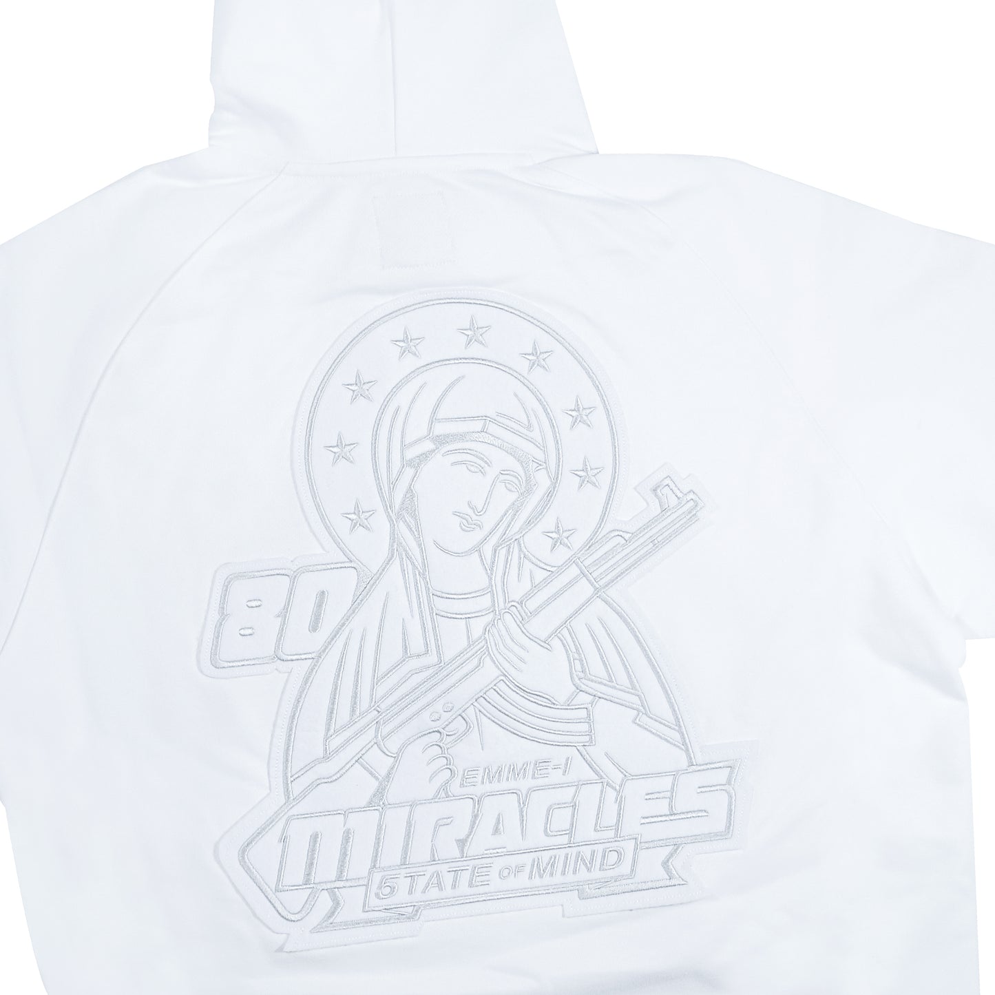 " EMME-I MIRACLES MADREPERLA" Hoodie Bianca