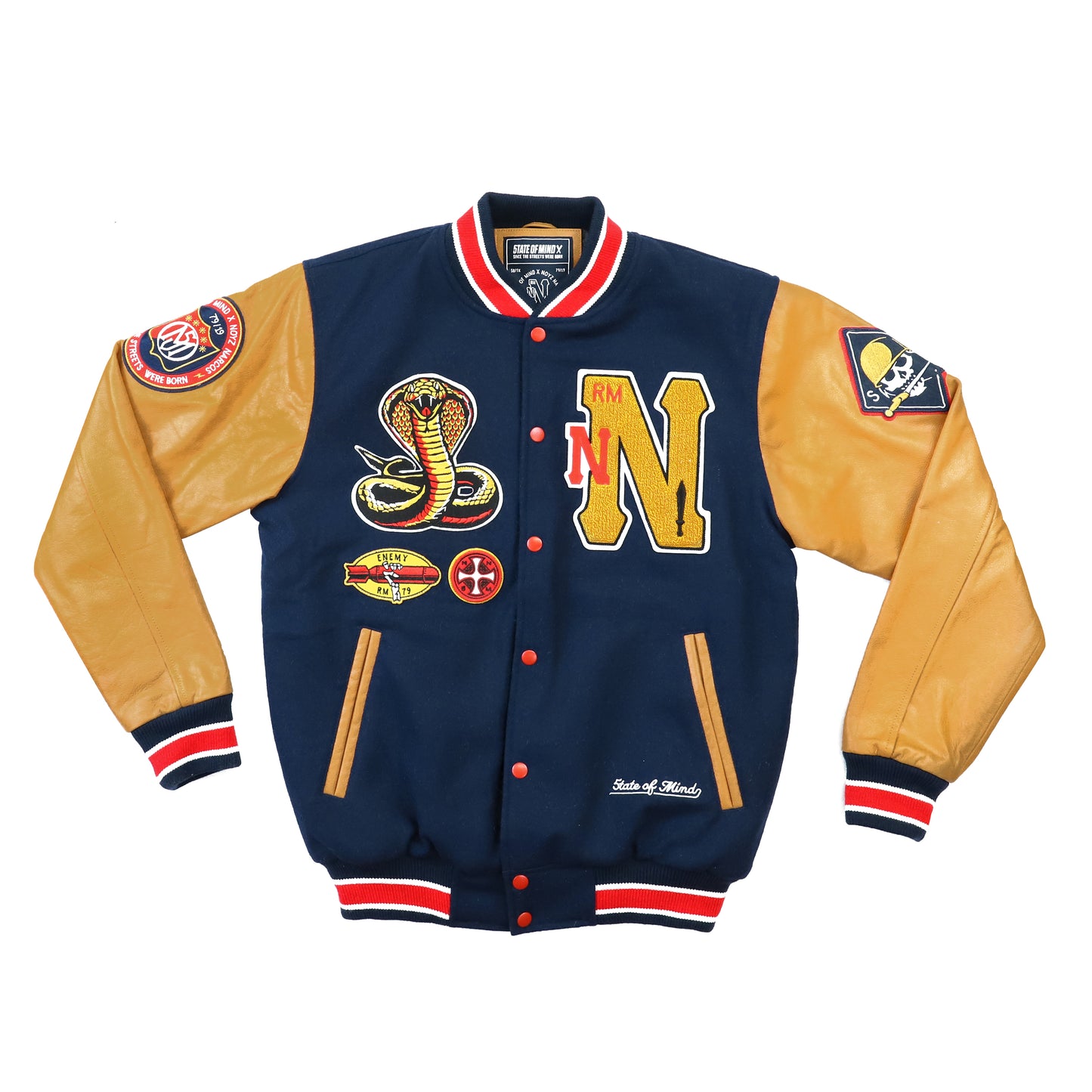 "5OM X NOYZ NARCOS" Varsity Jacket