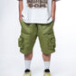 "RETROFUTURE CARGO" Ripstop Cargo Short Schwarz