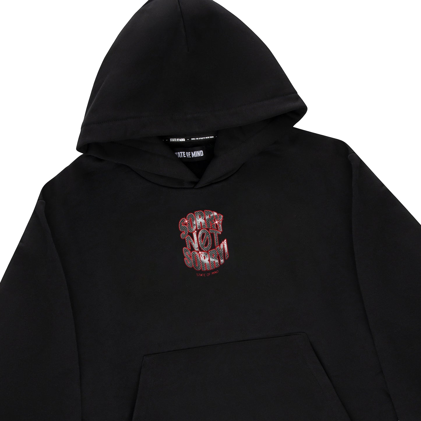 "SORRY NOT SORRY" Hoodie Black