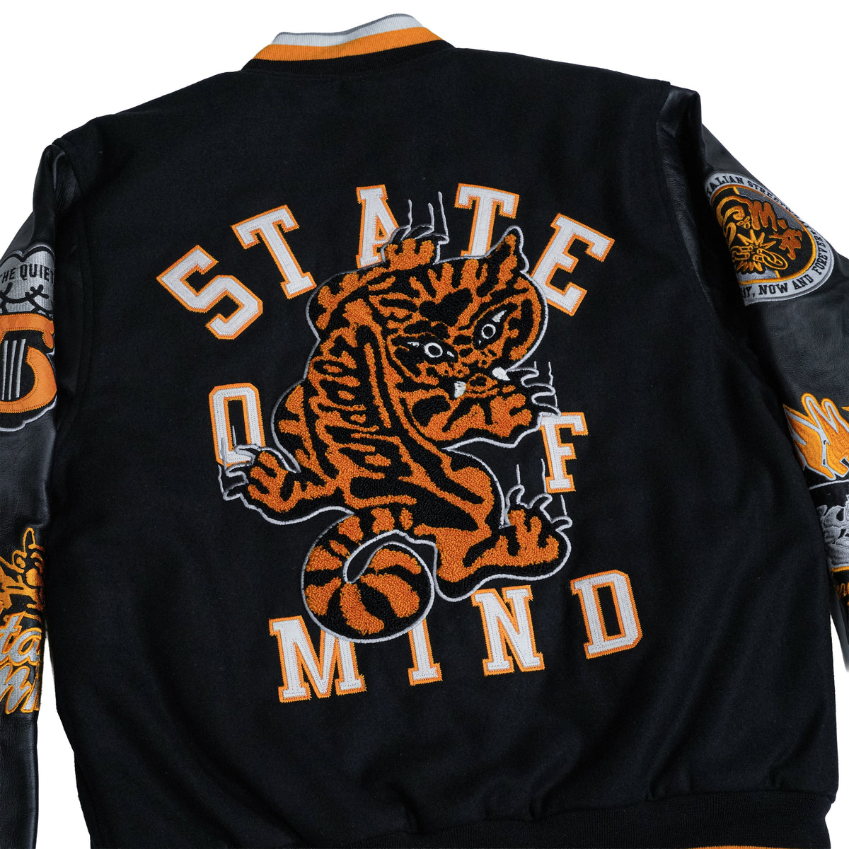 "VANDALZ" Varsity Jacket Black