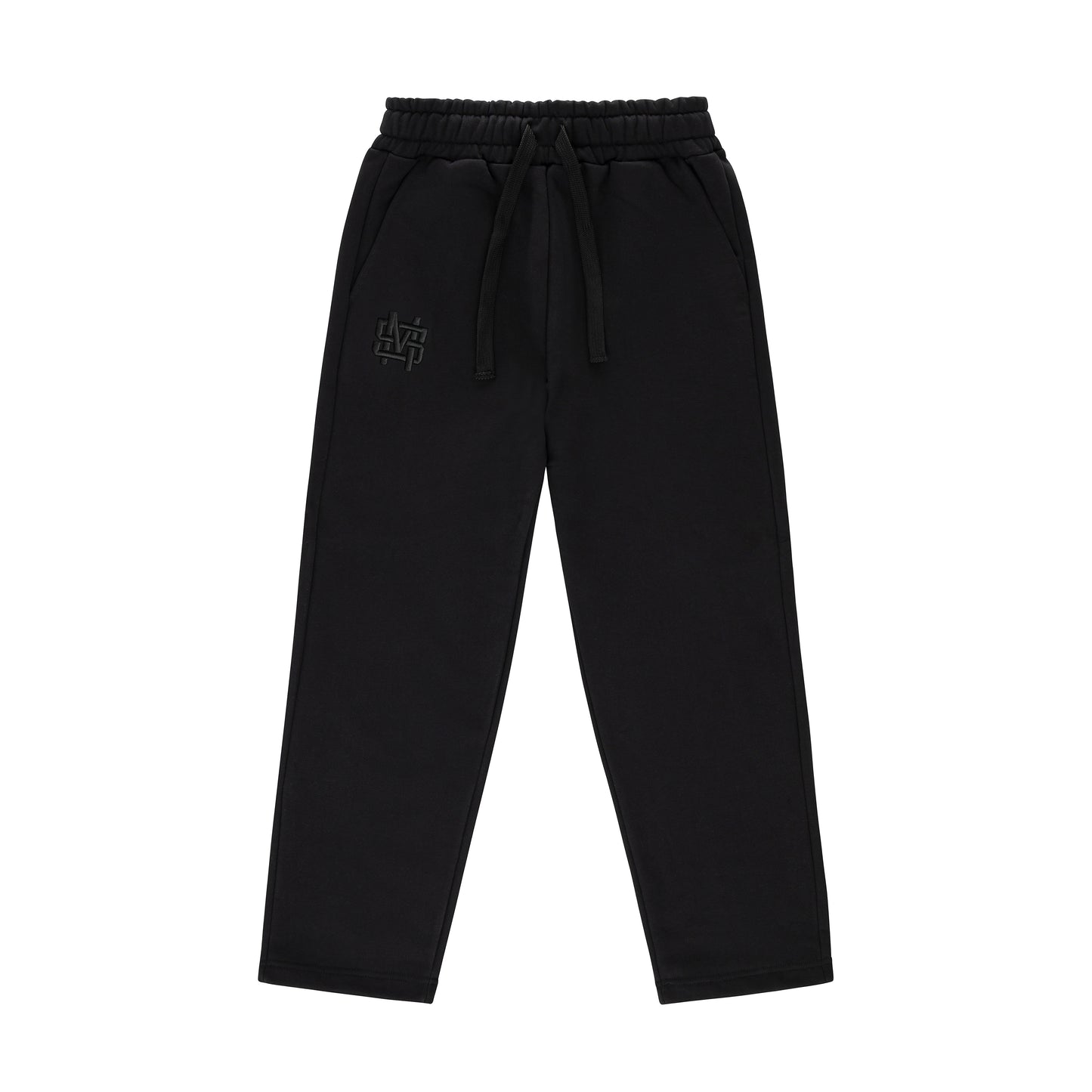 "MONOGRAM" Fleece Pants Black T/T 500g