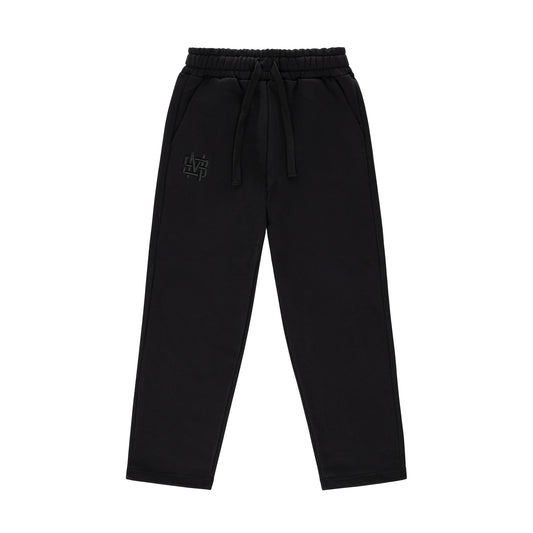 "MONOGRAM" Fleece Pants Black T/T 500g