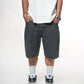 "BOX LOGO" Denim Baggy Short Washed Grey