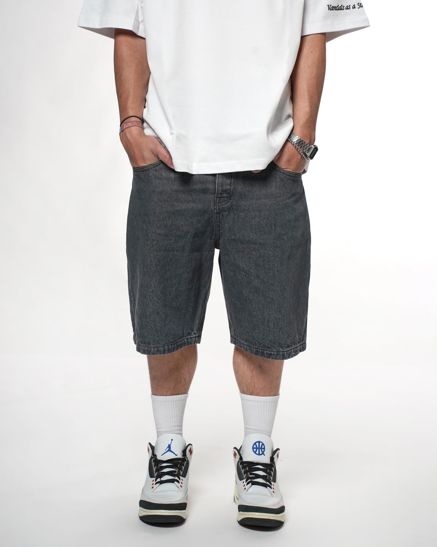"BOX LOGO" Baggy Jeans Black