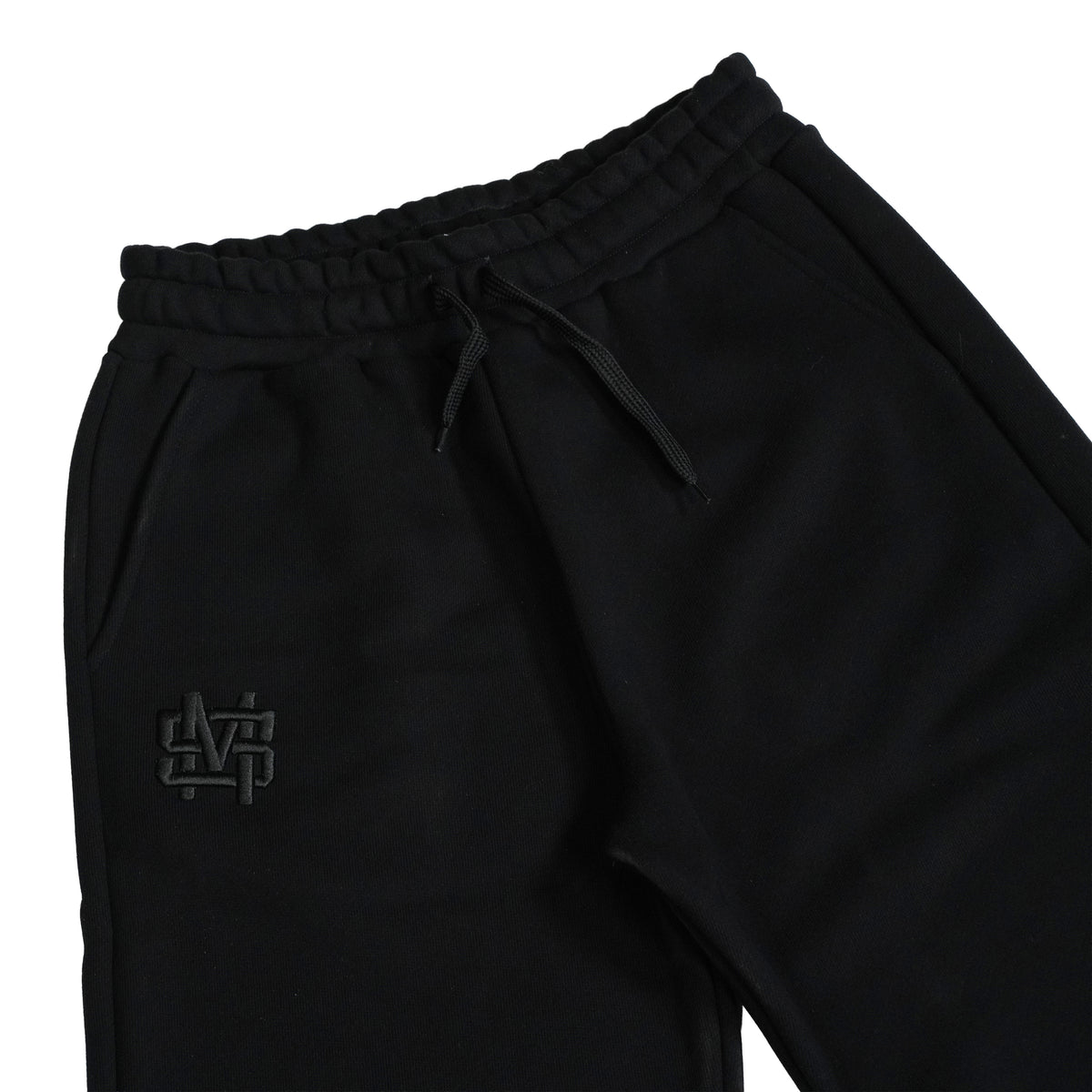 "MONOGRAM" Fleece Pants Black T/T 500g