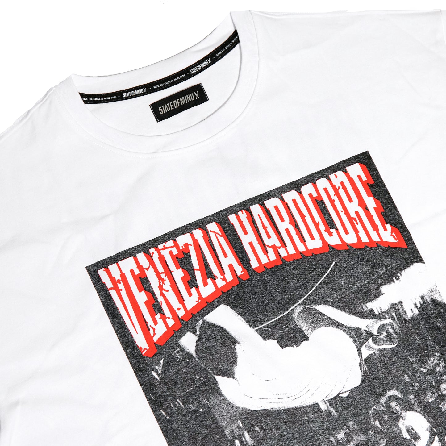 "5OM X VENEZIA HARDCORE" LS T-Shirt White