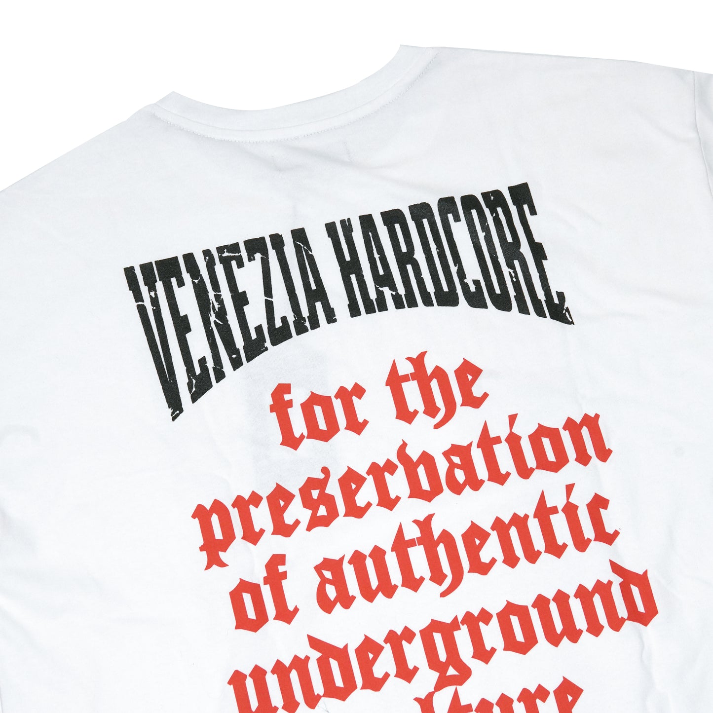 "5OM X VENEZIA HARDCORE" LS T-Shirt White