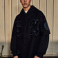 Schwarzes Baseballtrikot „LONE WOLVES“