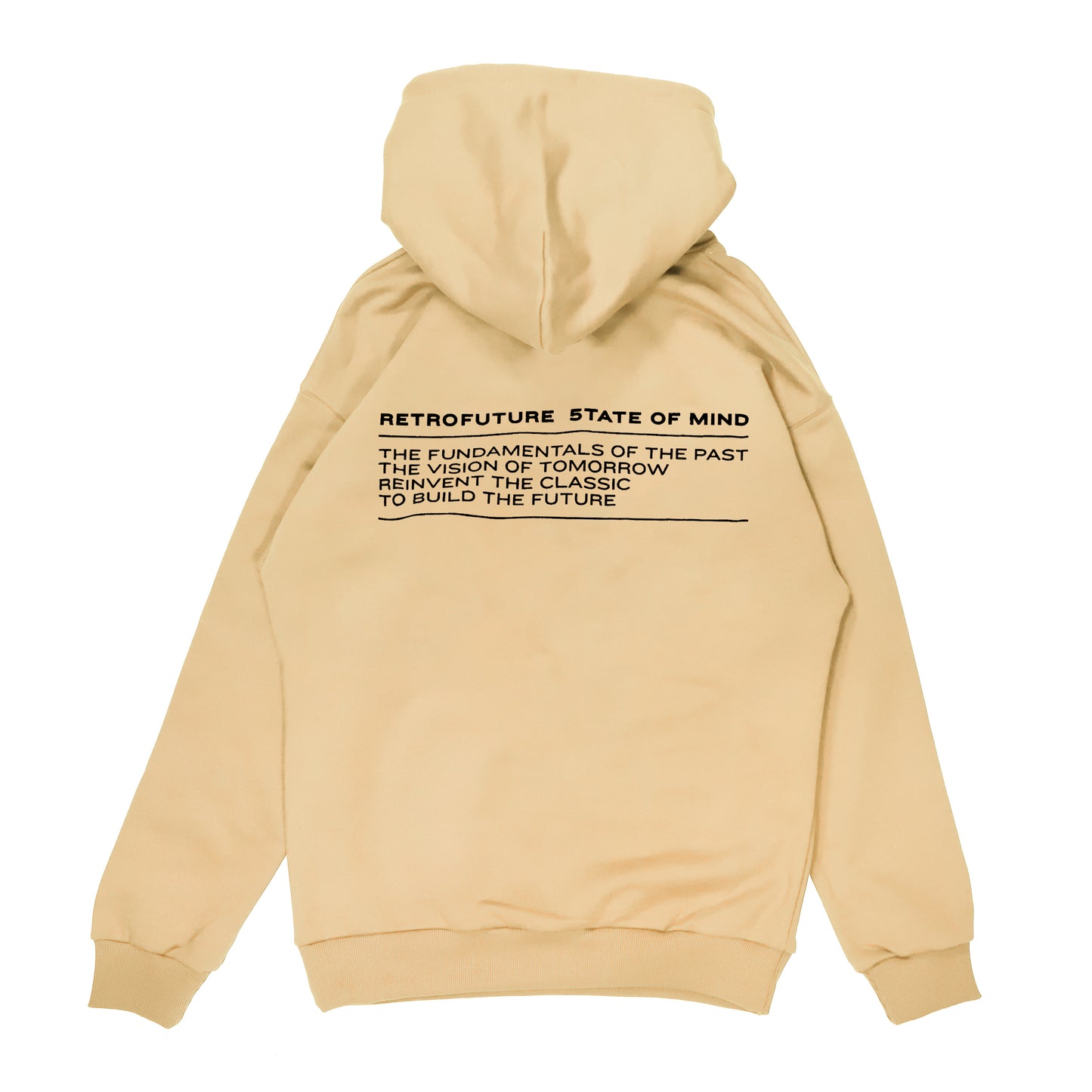 " RETROFUTURE BASIC " Regular Hoodie Khaki