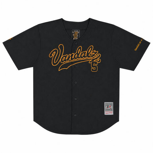 "VANDALZ" Baseball Shirt Black