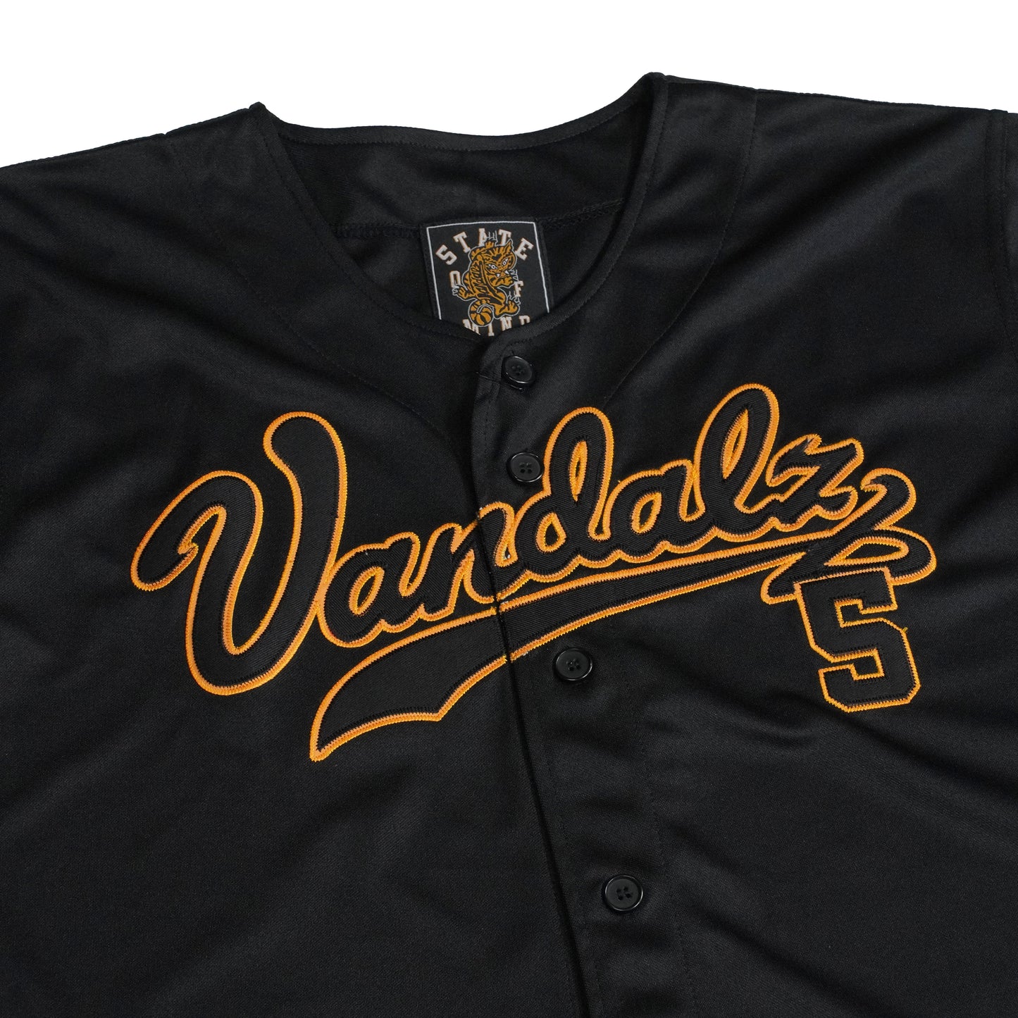 "VANDALZ" Baseball Shirt Black