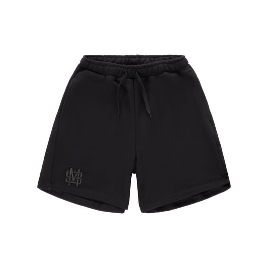 "MONOGRAM" Fleece Shorts Black T/T 500g
