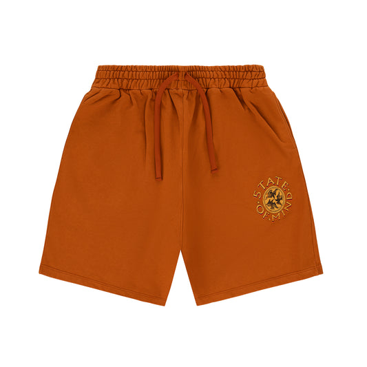 "LAUNDROMAT" Shorts Rust