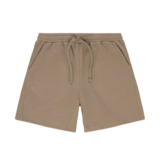 "CAR RENTAL" Waffle Shorts Sand
