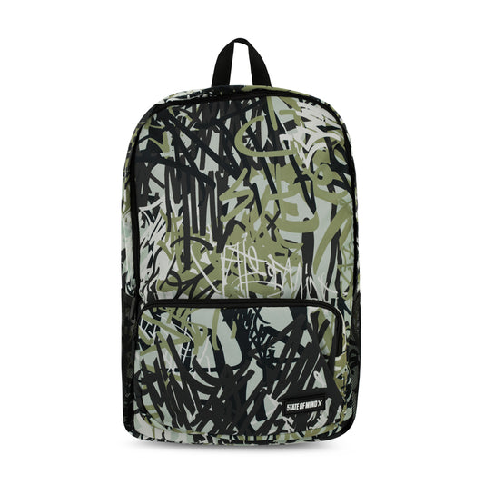 " 5OM " Backpack Graffiti Green