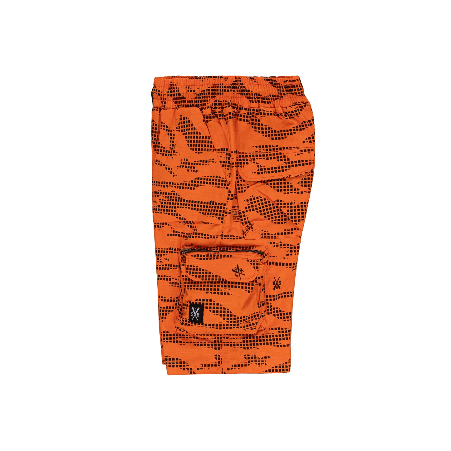 "RETROFUTURE" black cargo shorts