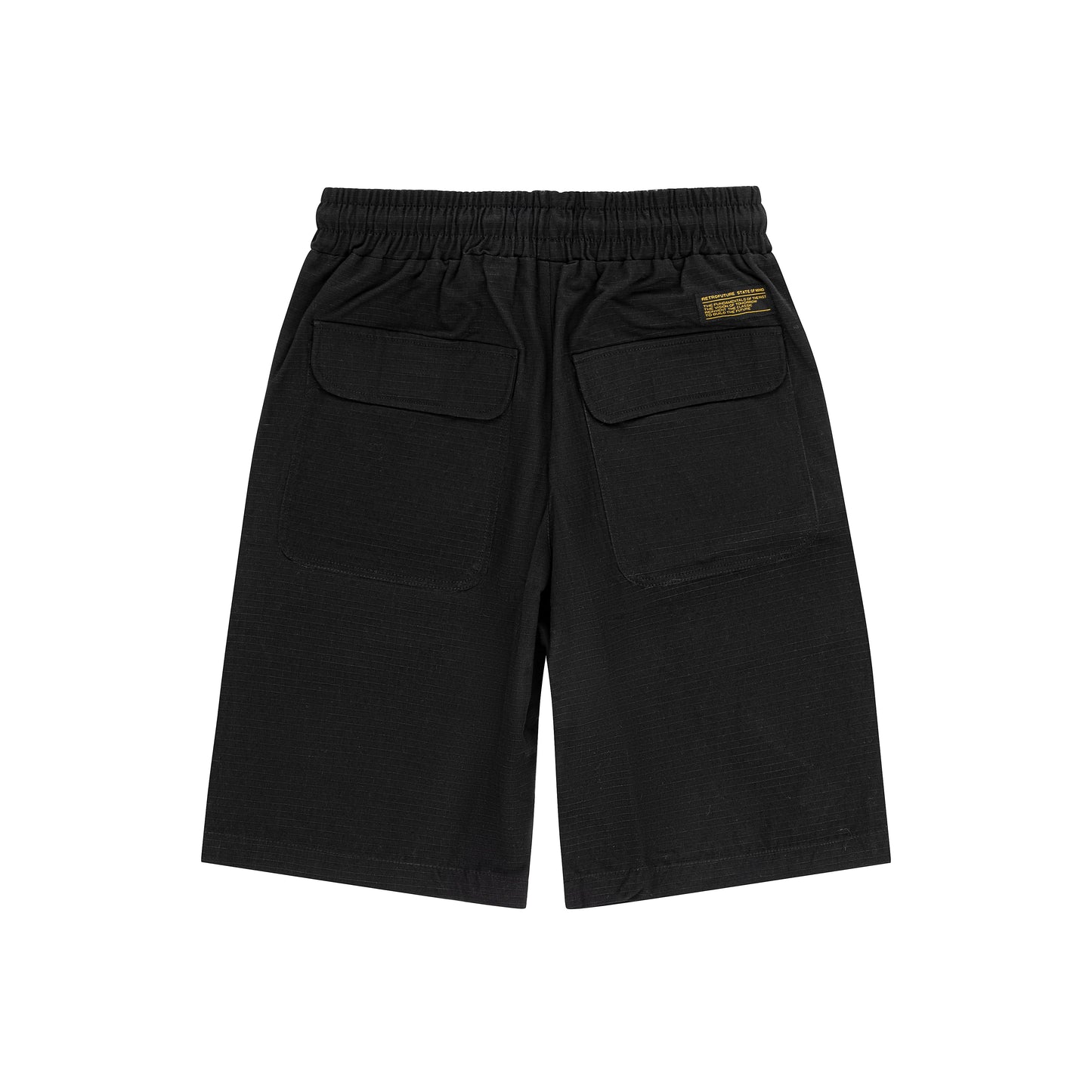 "RETROFUTURE CARGO" Ripstop Cargo Short Schwarz