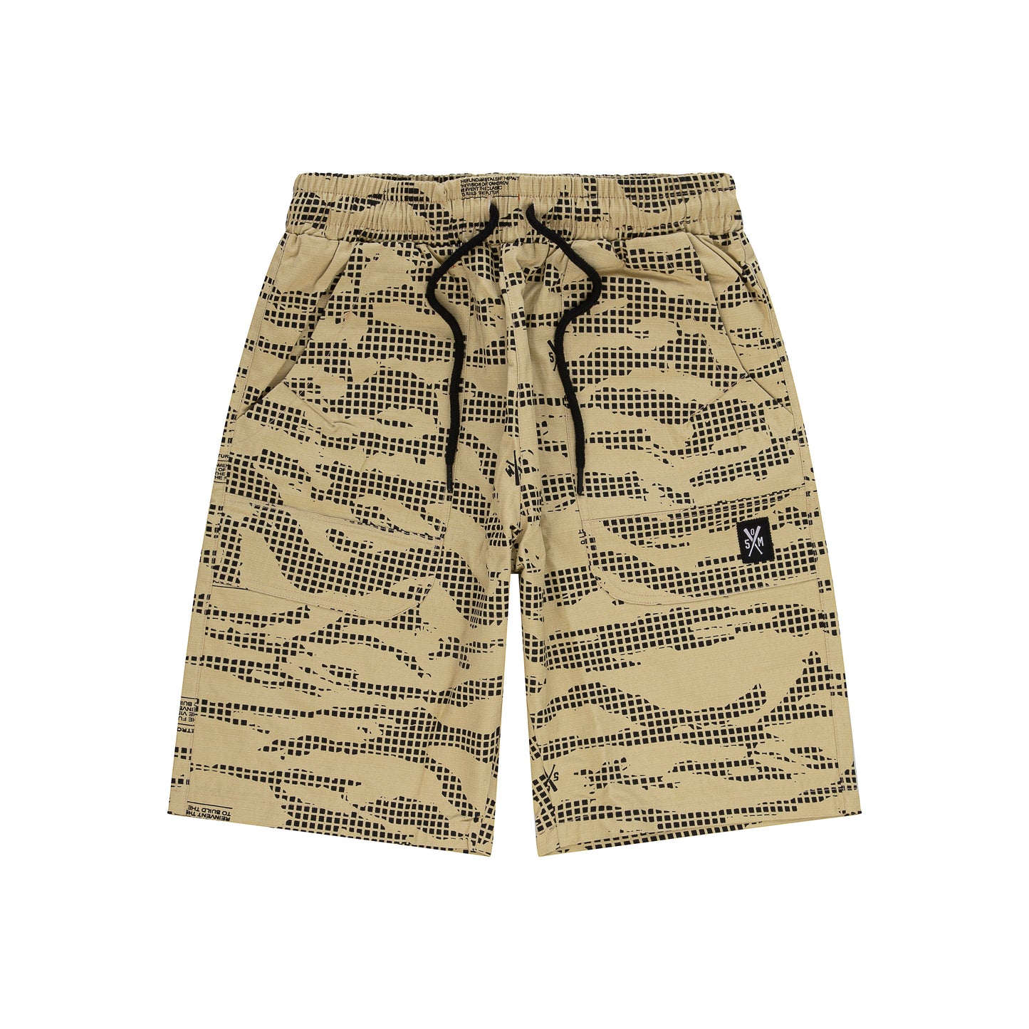"RETROFUTURE" black cargo shorts