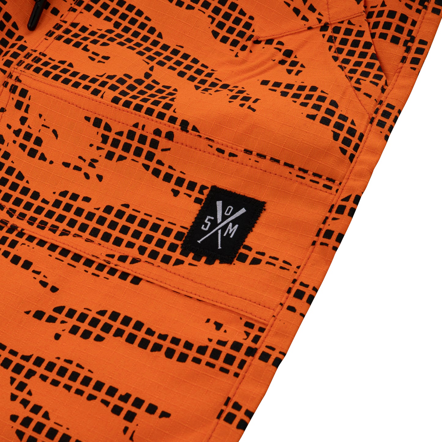 "RETROFUTURE" black cargo shorts