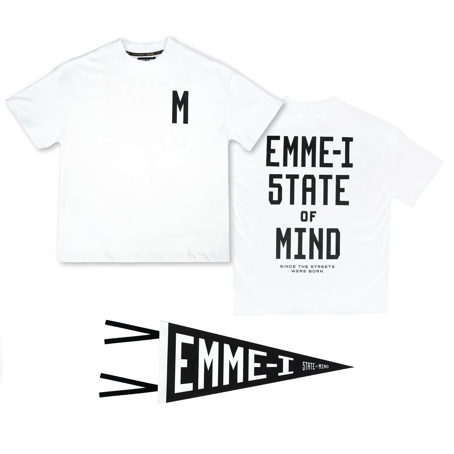 "EMME-I 5TATE OF MIND" T-Shirt white Bundle