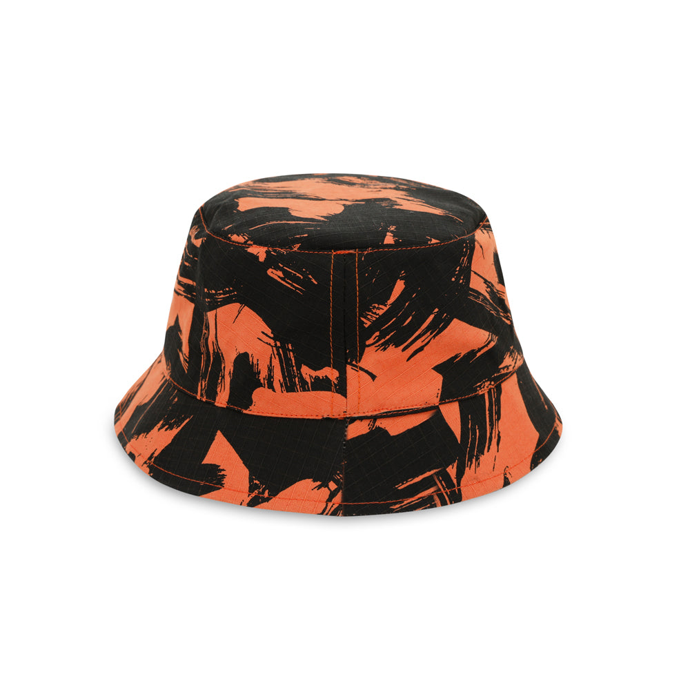 " RETROFUTURE BASIC " Bucket Hat Orange Camo