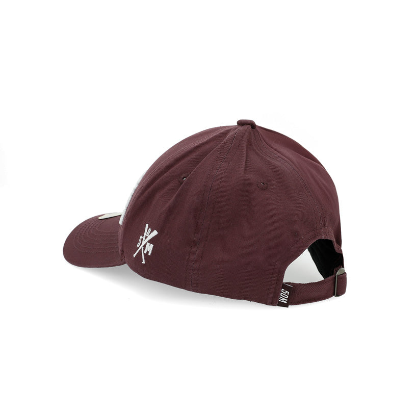 " 5OMZILLA " Japan Script Curved Visor Cap Plum